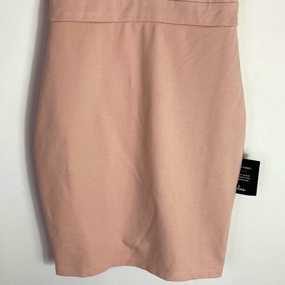 Lulu’s Strappy Hour blush pink bodycon mini dress size small NWT - Picture 4 of 8